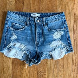 Women’s Pistola Denim distressed cutoff jean shorts size 28